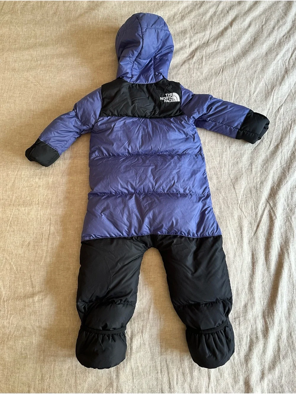 The North Face Baby Nuptse One-Piece Bunting Suit 12-18 M Cave Blue